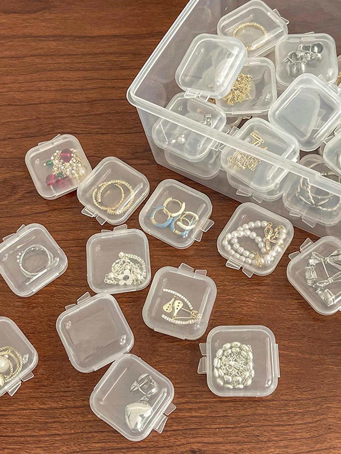 10pcs Clear Jewelry Box