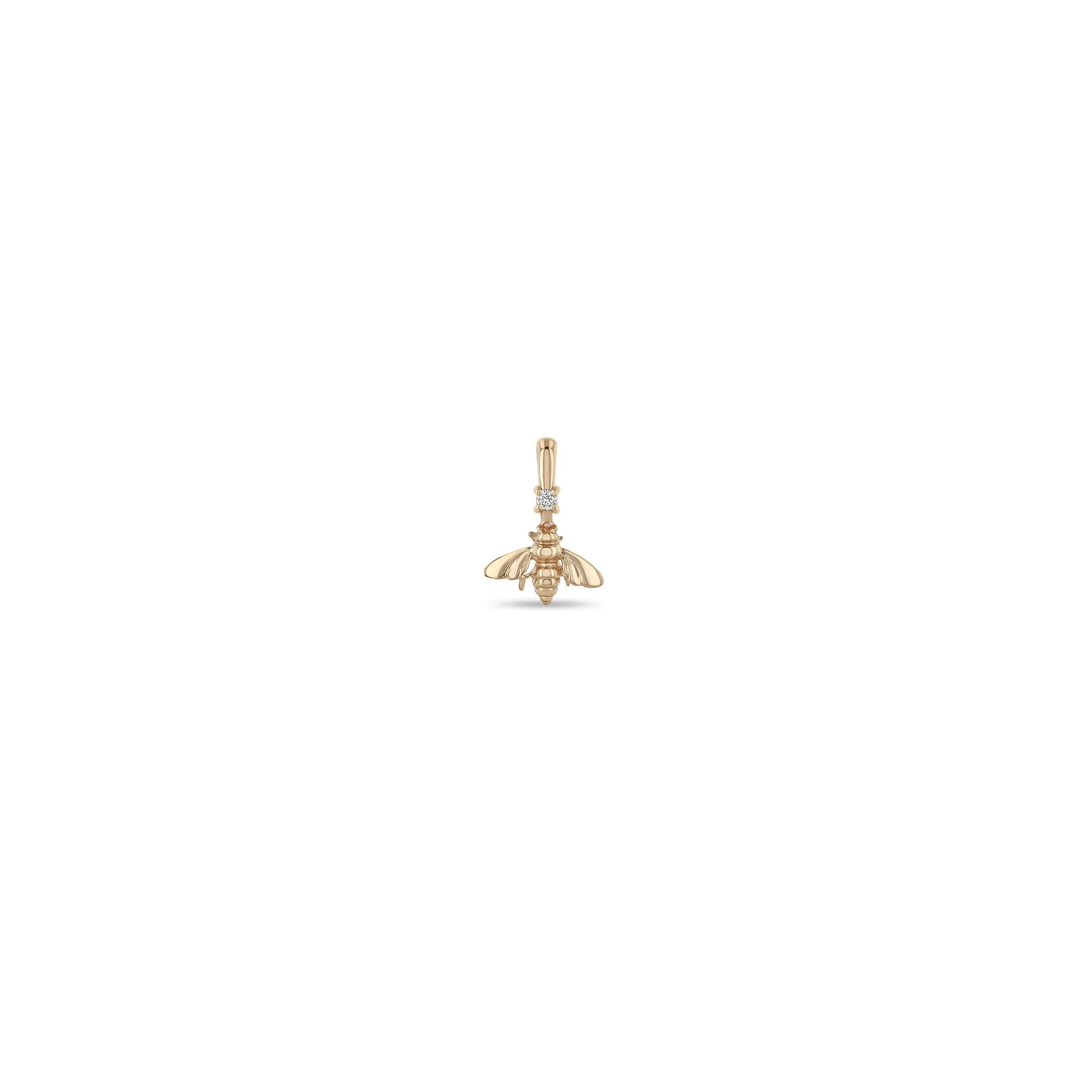 14k Single Bumble Bee Charm