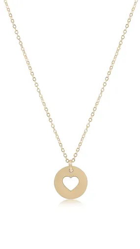 16' NECKLACE GOLD -LOVE GOLD DISC