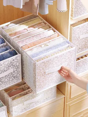 1pc Leaf Pattern Clothes Storage Box