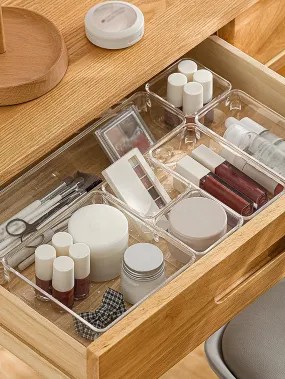 1pc PMMA Makeup Storage Box, Minimalist Clear Makeup Storage Box For Home