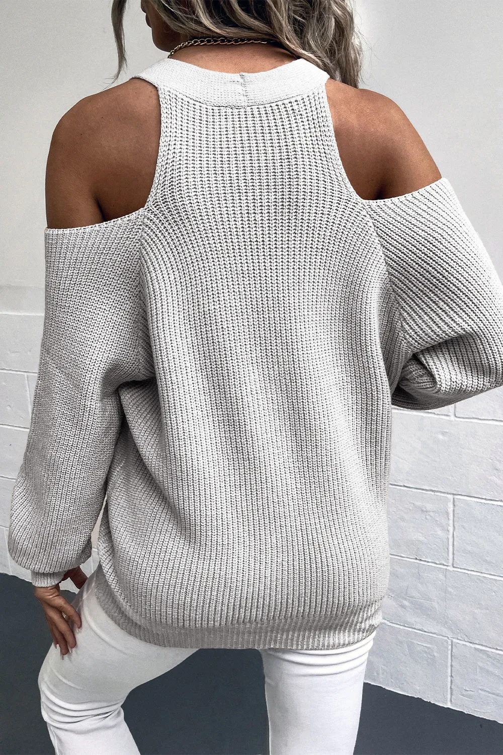 4 Cold Shoulder Ribbed Cardigans