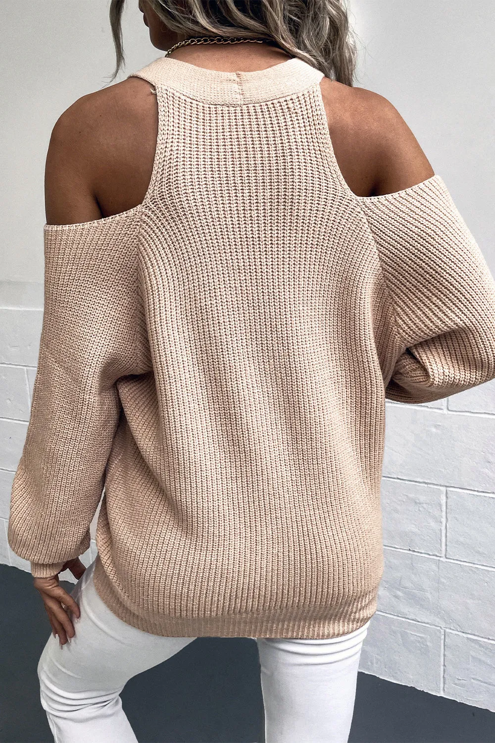 4 Cold Shoulder Ribbed Cardigans