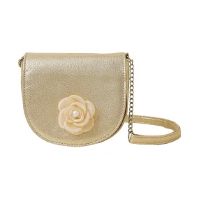 Accessorize London Flower Bag-Gold