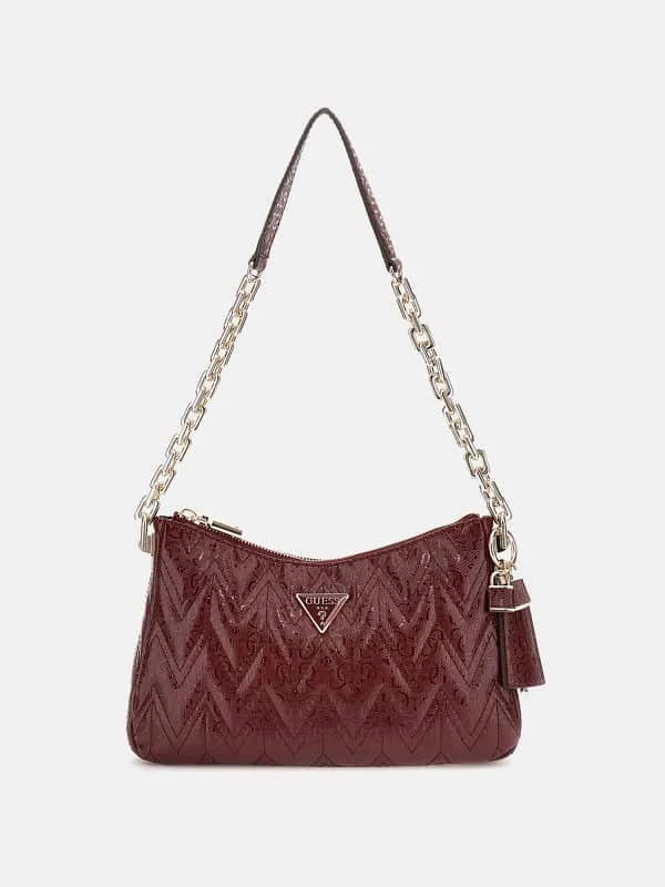 Adelard 4G Logo Patent Shoulder Bag