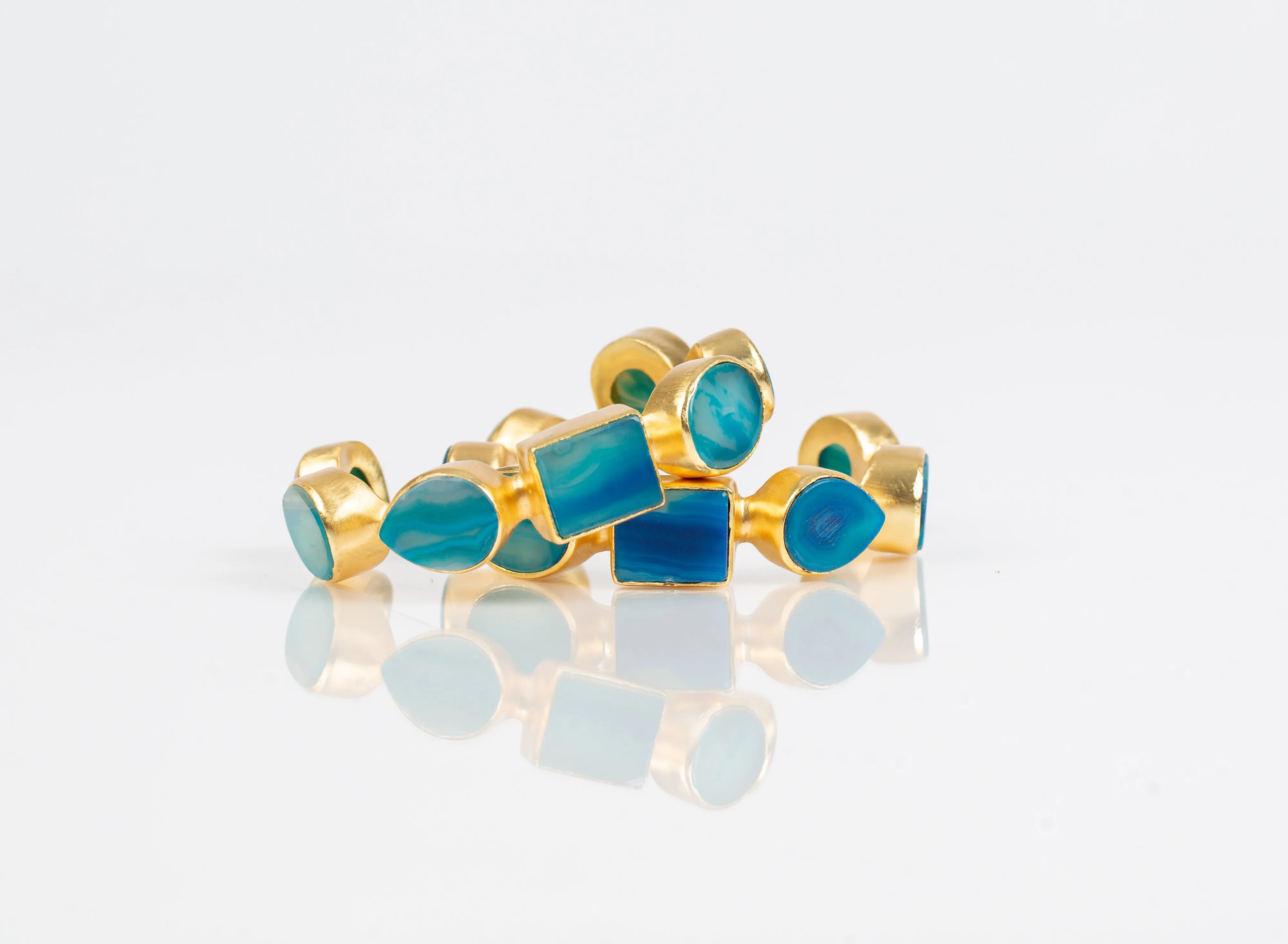 Adele Single Cuff (Turquoise Agate)