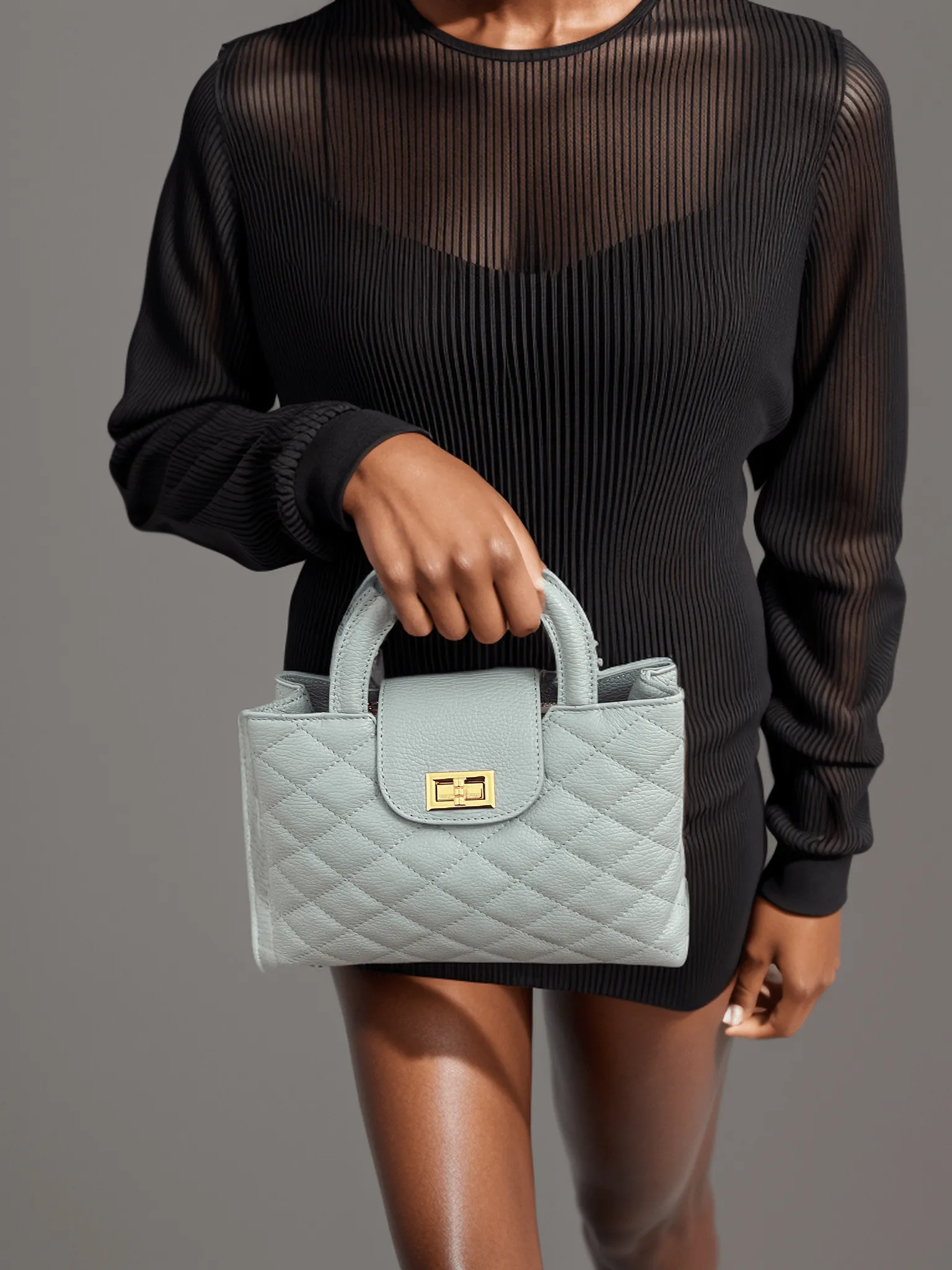 Aurelie Quilted Top Handle Bag