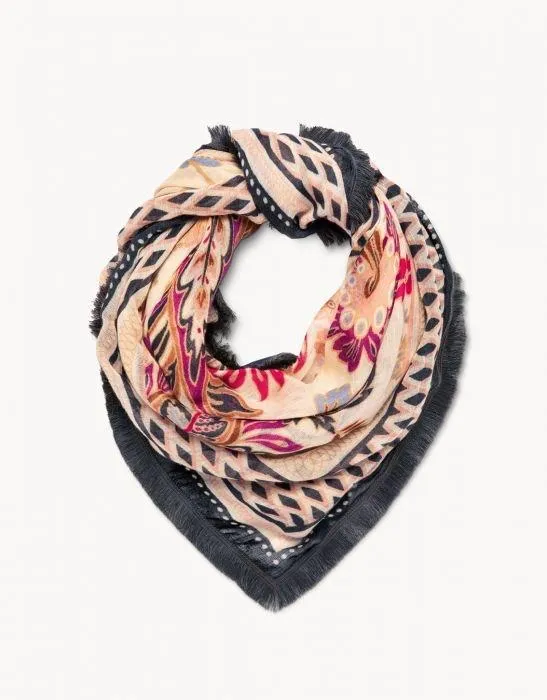 Barbee Floral Square Scarf