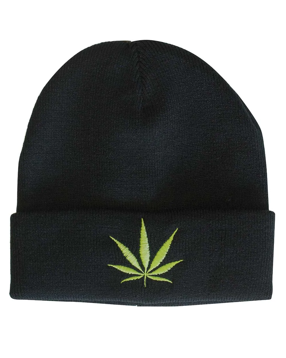 Beanie - Single Weed Leaf