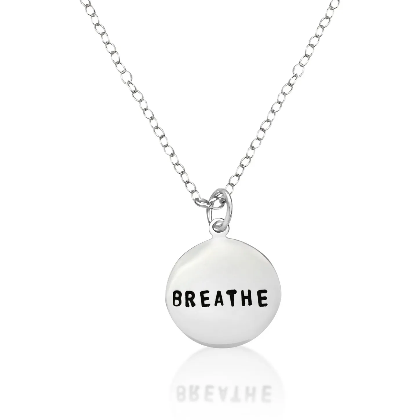 BREATHE Silver Necklace (small)