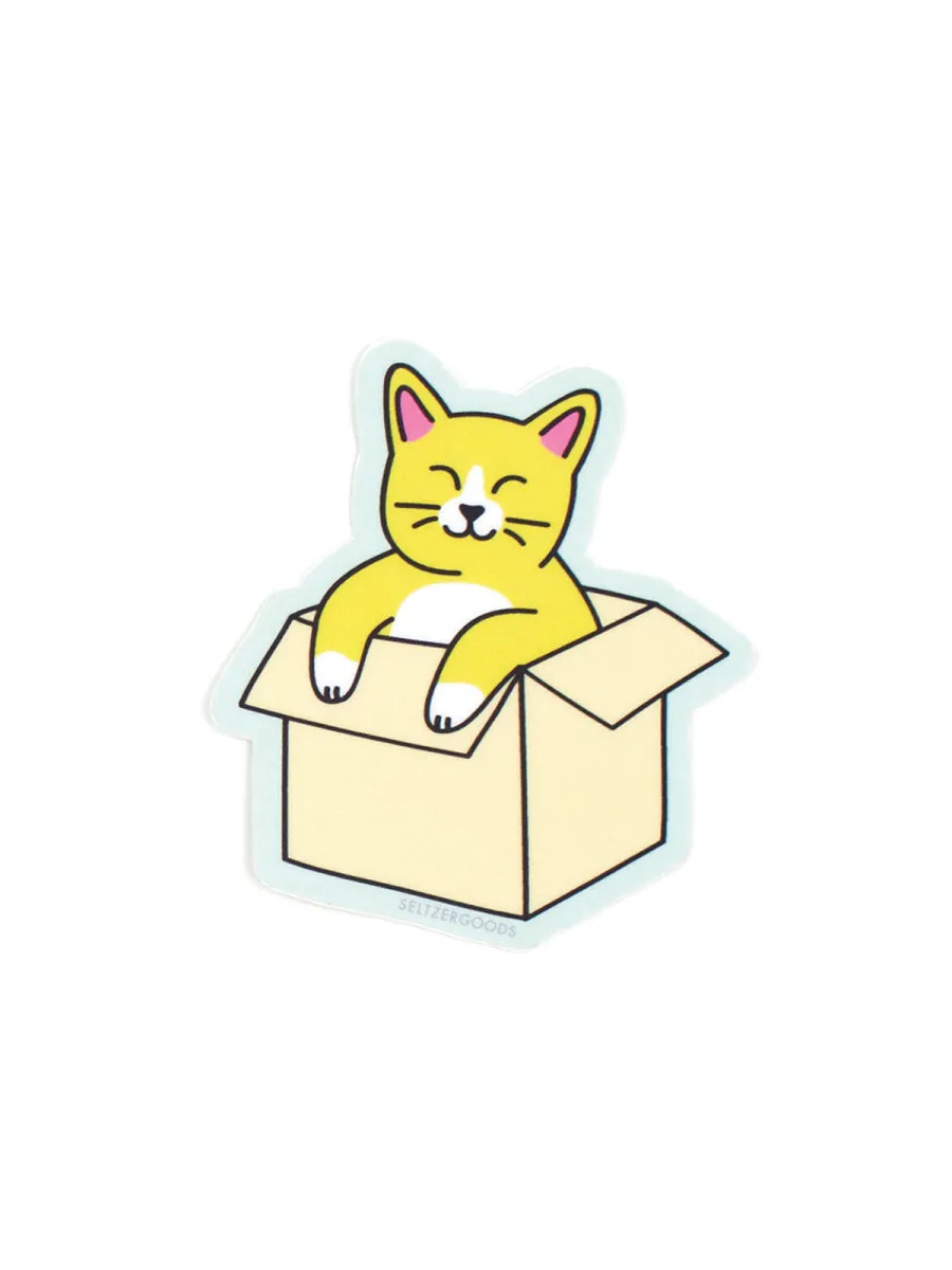 Cat in Box Sticker