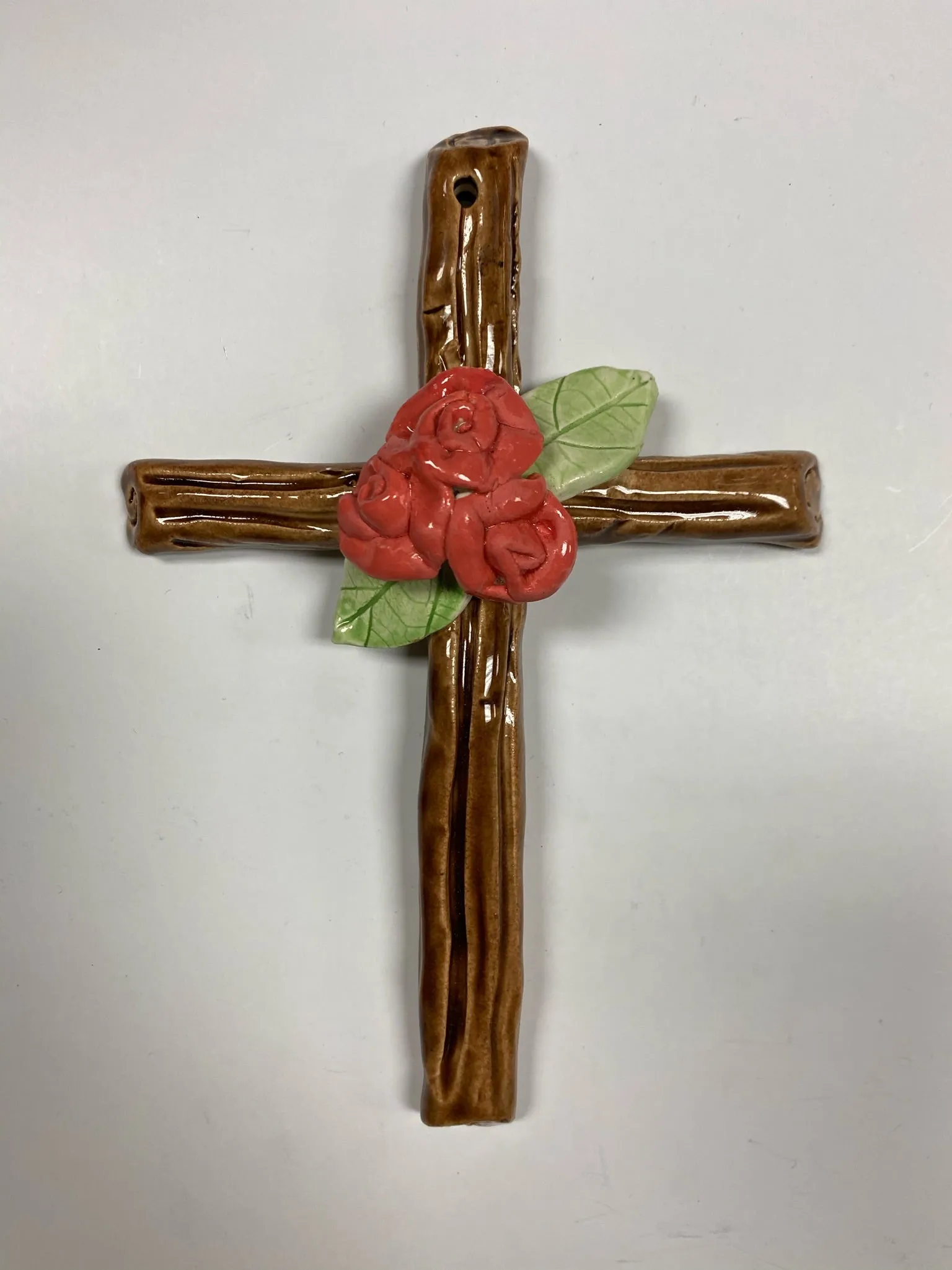 Ceramic Rose Cross