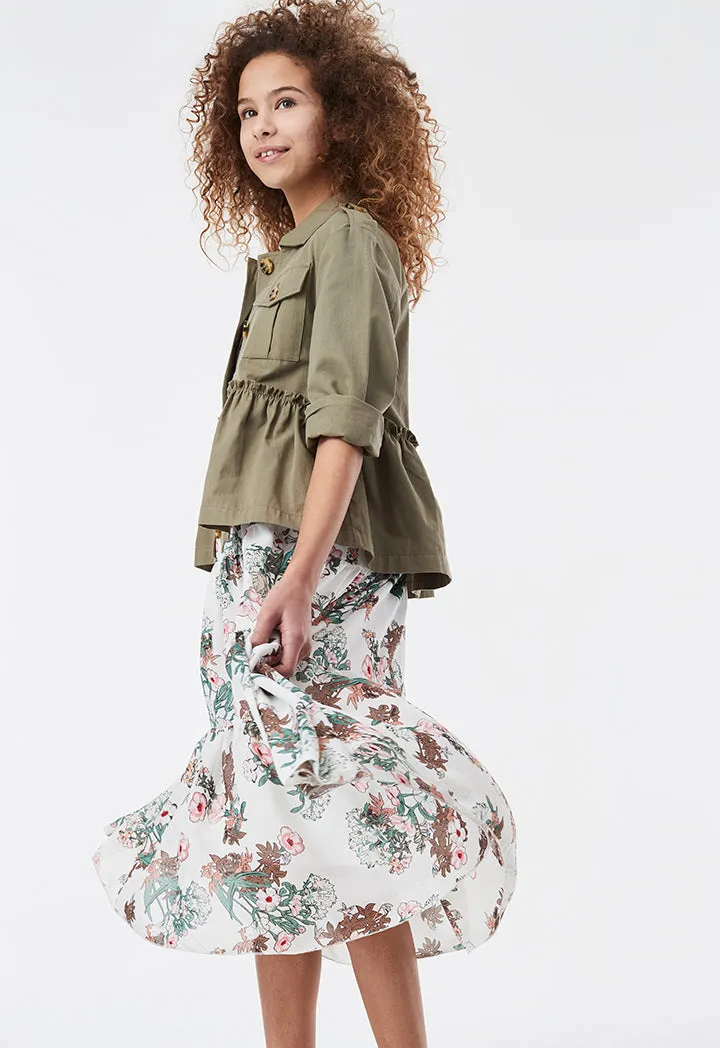 Cold Shoulder Floral Dress