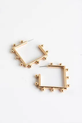 DECO SQUARE HOOP EARRINGS