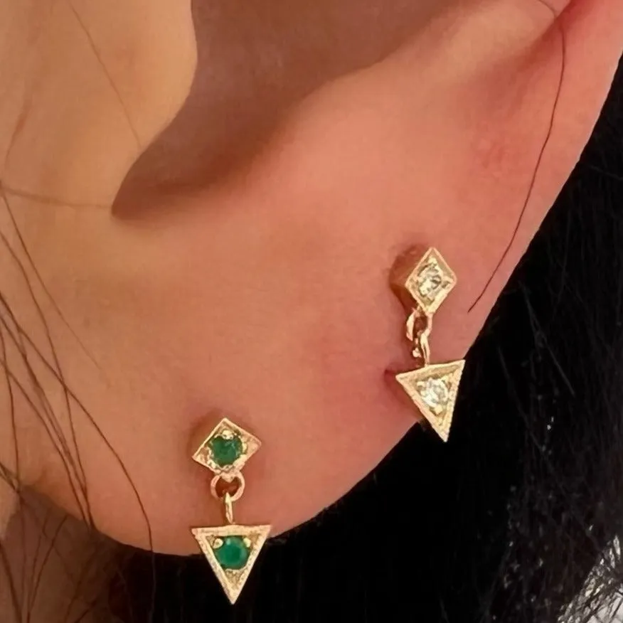 Diamond Arrow Dangle Earring (Single)