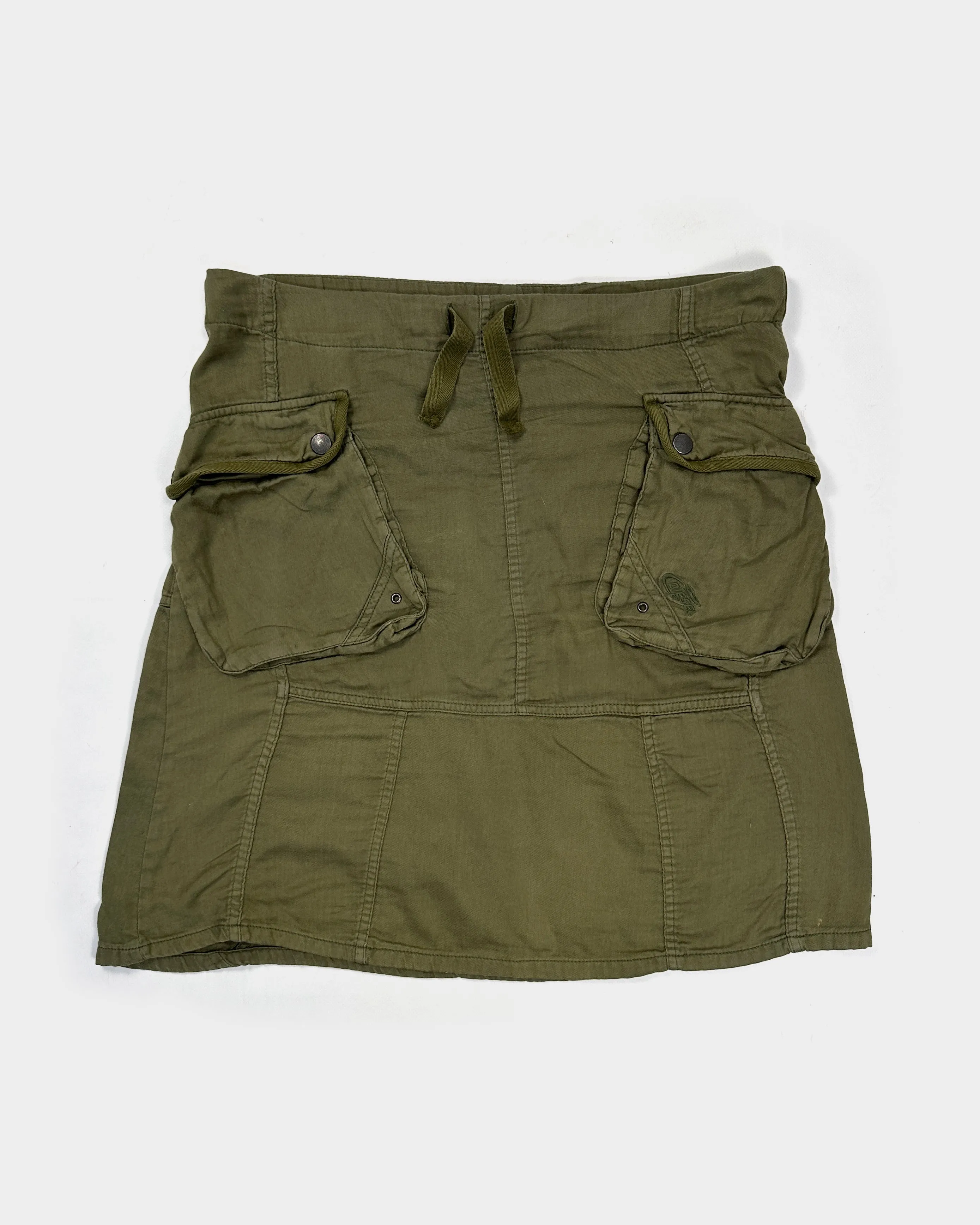 Diesel Green Cargo Adjustable Light Skirt 2000's