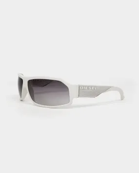 Diesel White Transparent Sunglasses 2000's