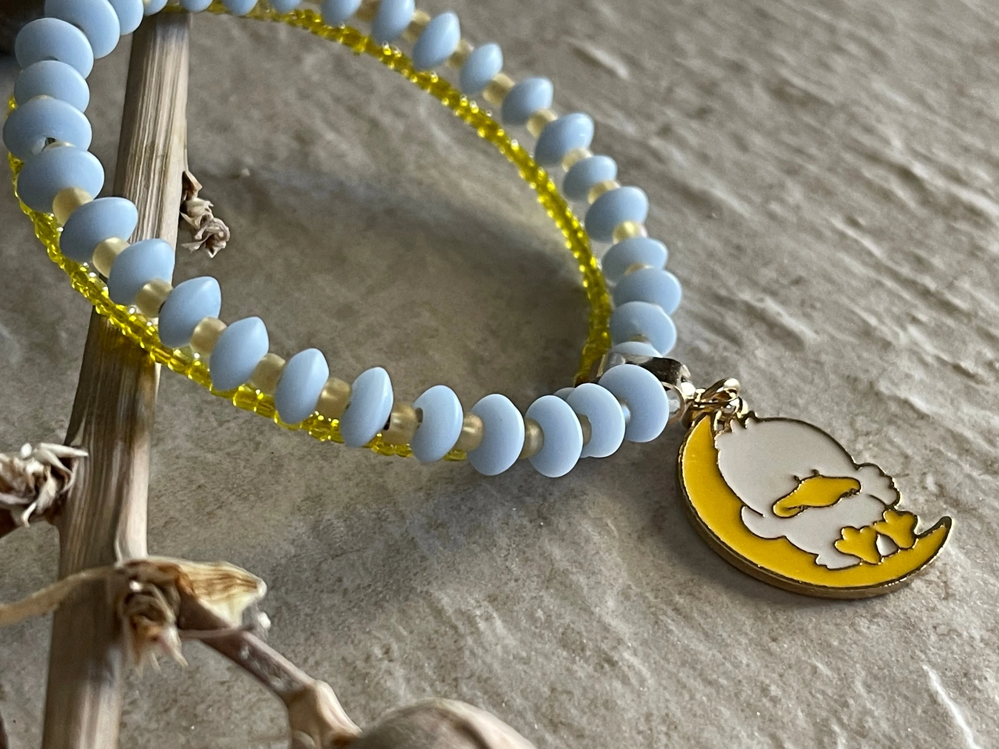 Duck Memory Wire Wrap Bracelet