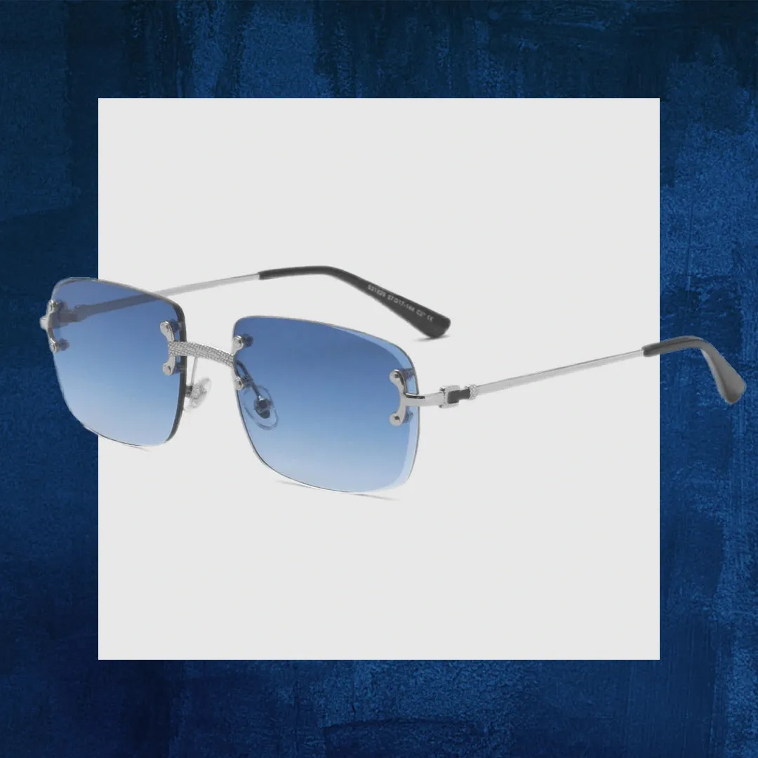 Fashion Square Rimless Sunglasses