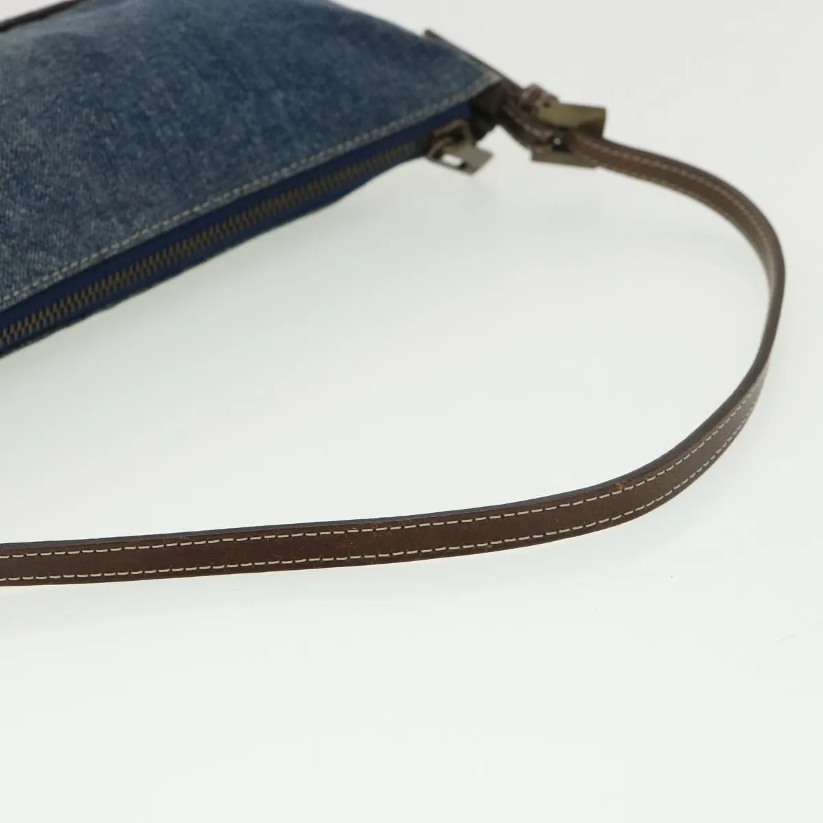 FENDI Accessory Pouch Denim Blue Auth bs4715