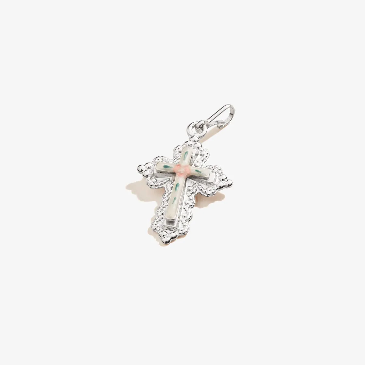 Floral Cross Charm