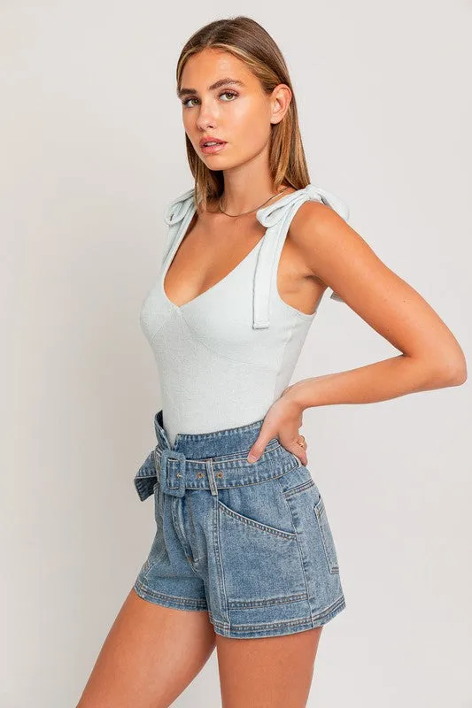 Gigi Shoulder Tie Bodysuit [online exclusive]