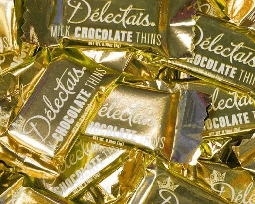 Gold Delectais Milk Chocolate Thins