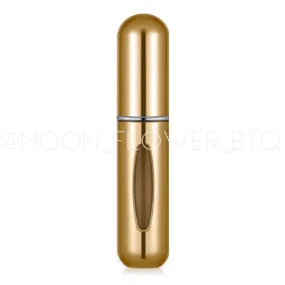 Gold Metallic Refillable Perfume Spray Atomizer