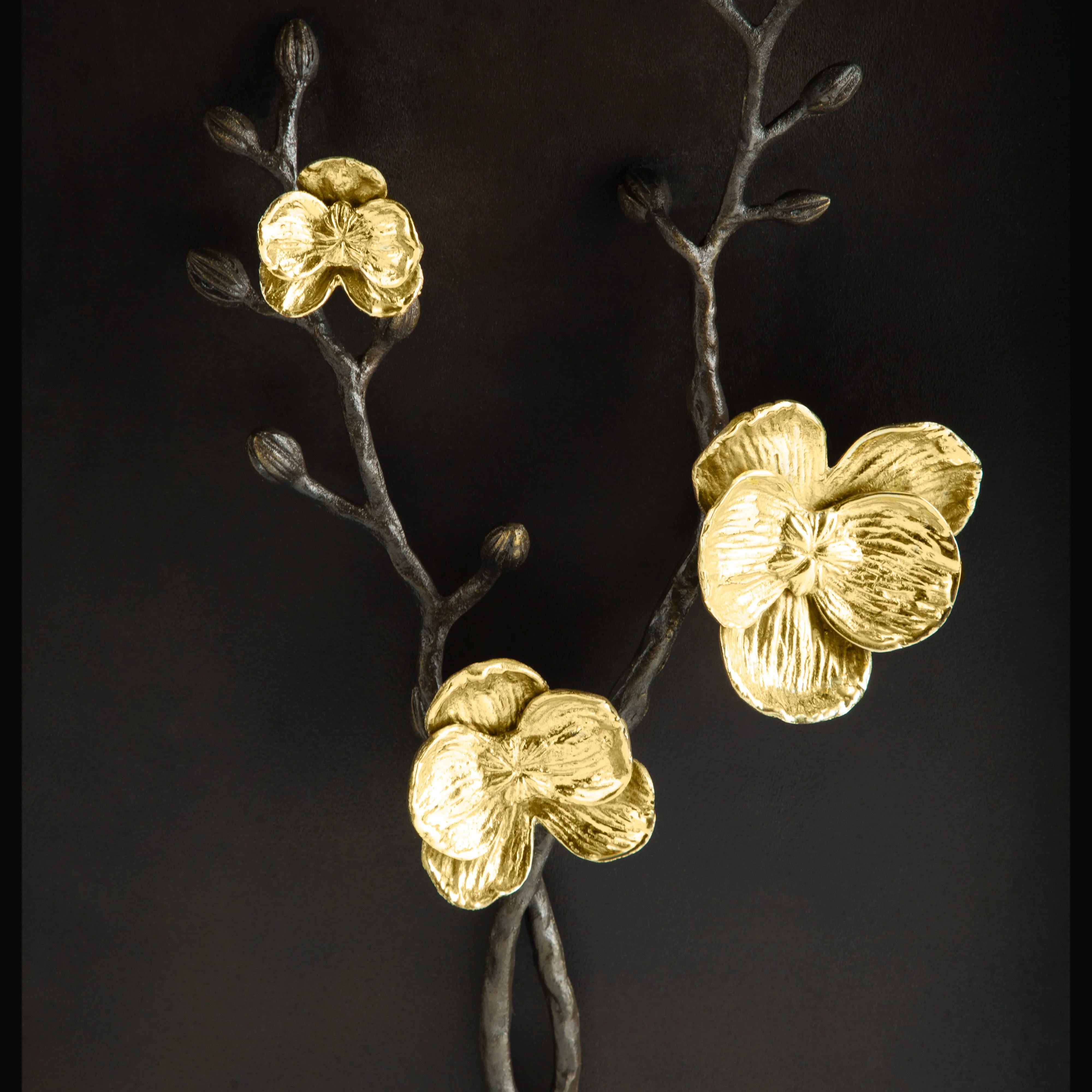 Gold Orchid Shadow Box