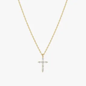 Iris Cross Necklace