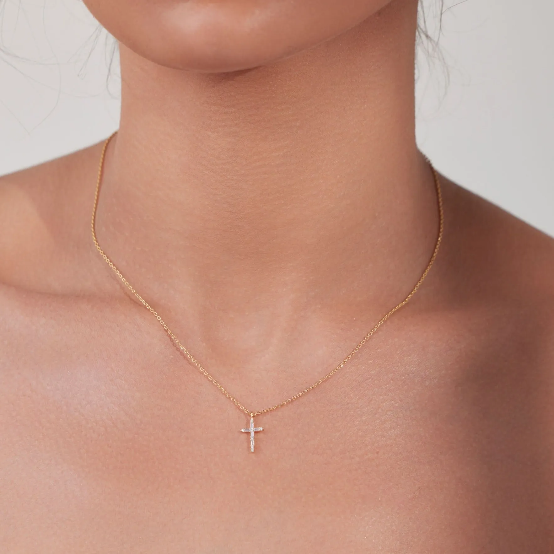 Iris Cross Necklace