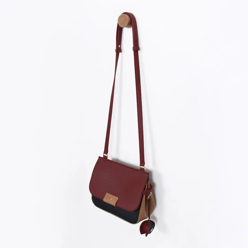 lisa 2 burgundy cross shoulder bag