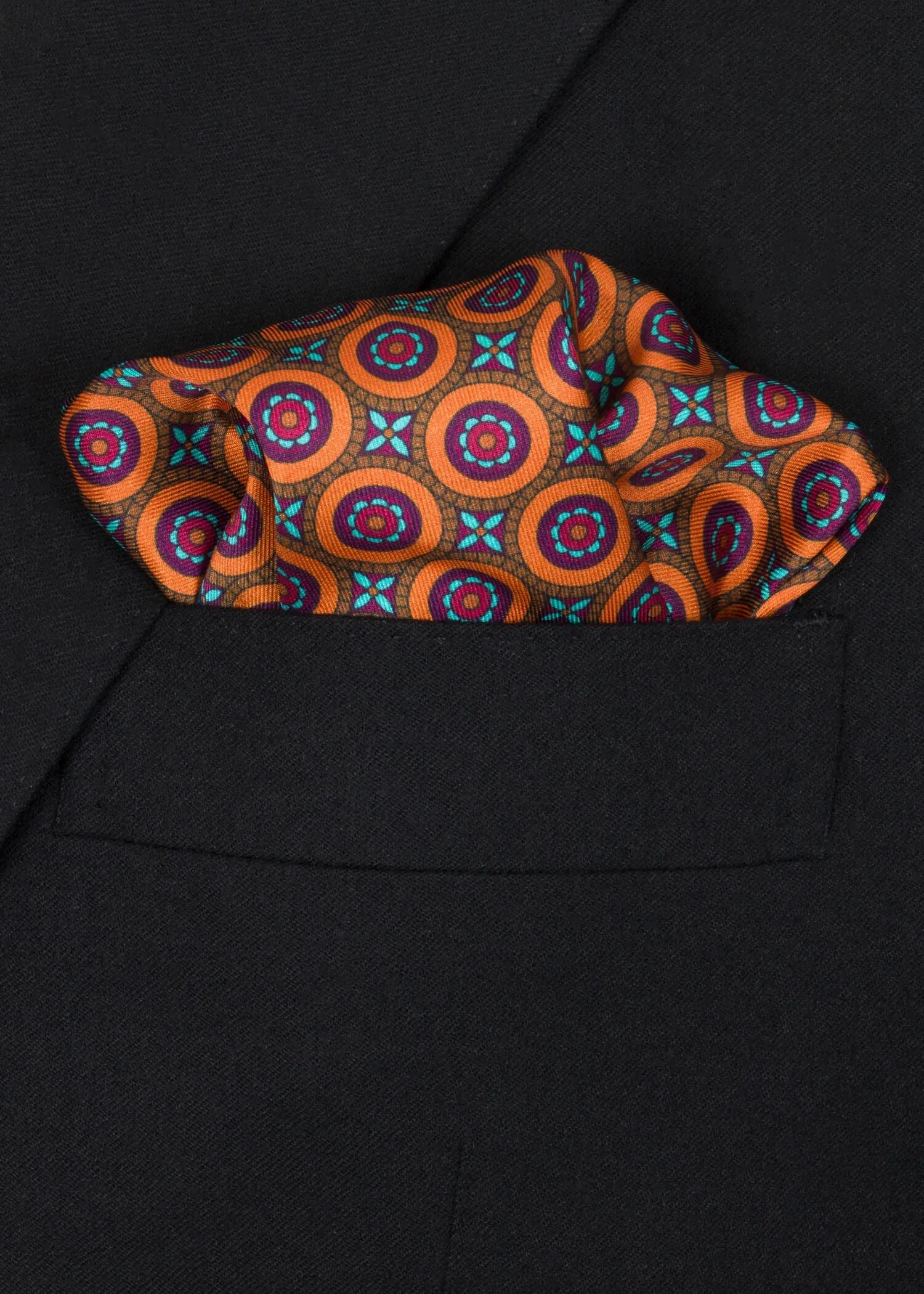 Orange Red Pocket Square