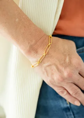 Paperclip Bracelet | Gold