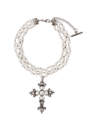 PEARL CROSS NECKLACE