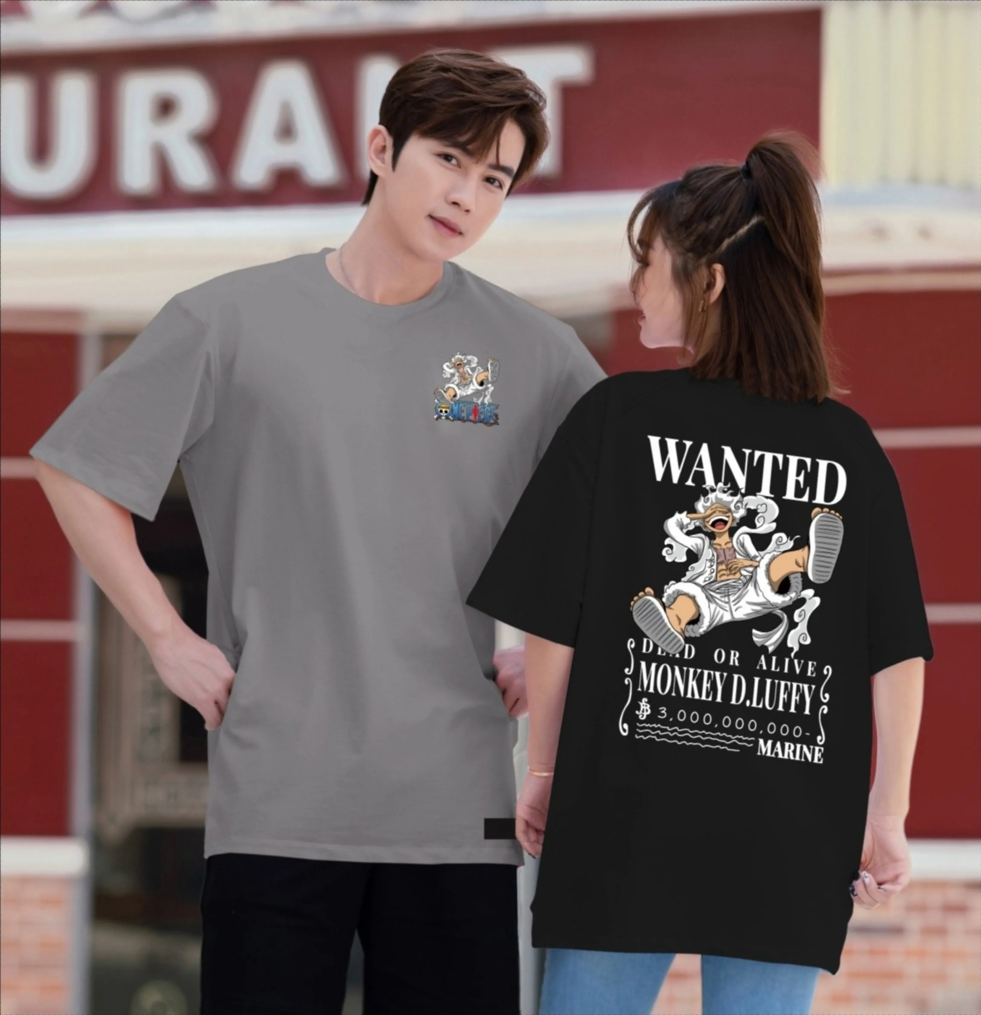 "WANTED" Drop-Shoulder Oversized Tee - 2019