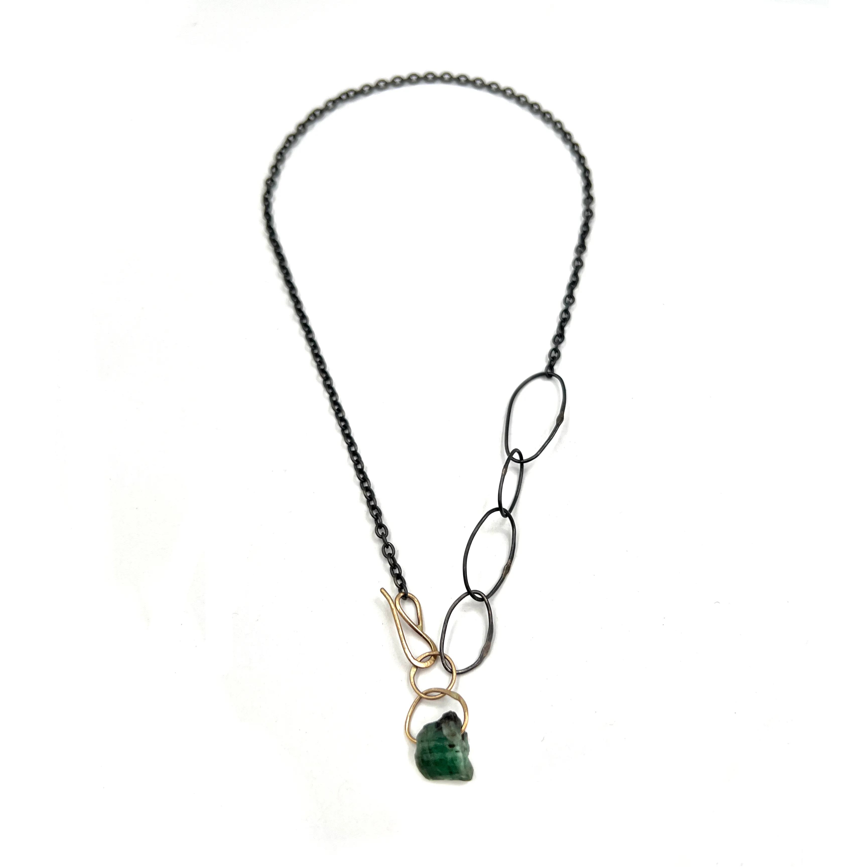 Raw Emerald Necklace, Small