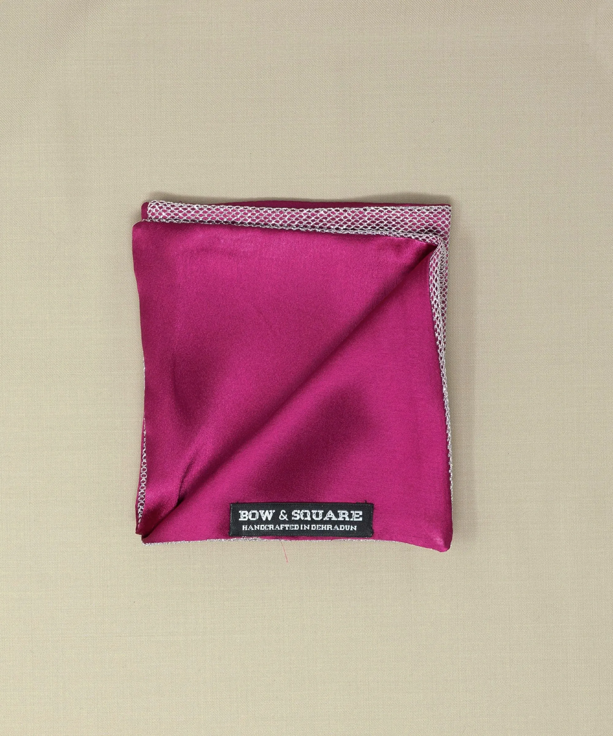 Regal Net Pink Pocket Square