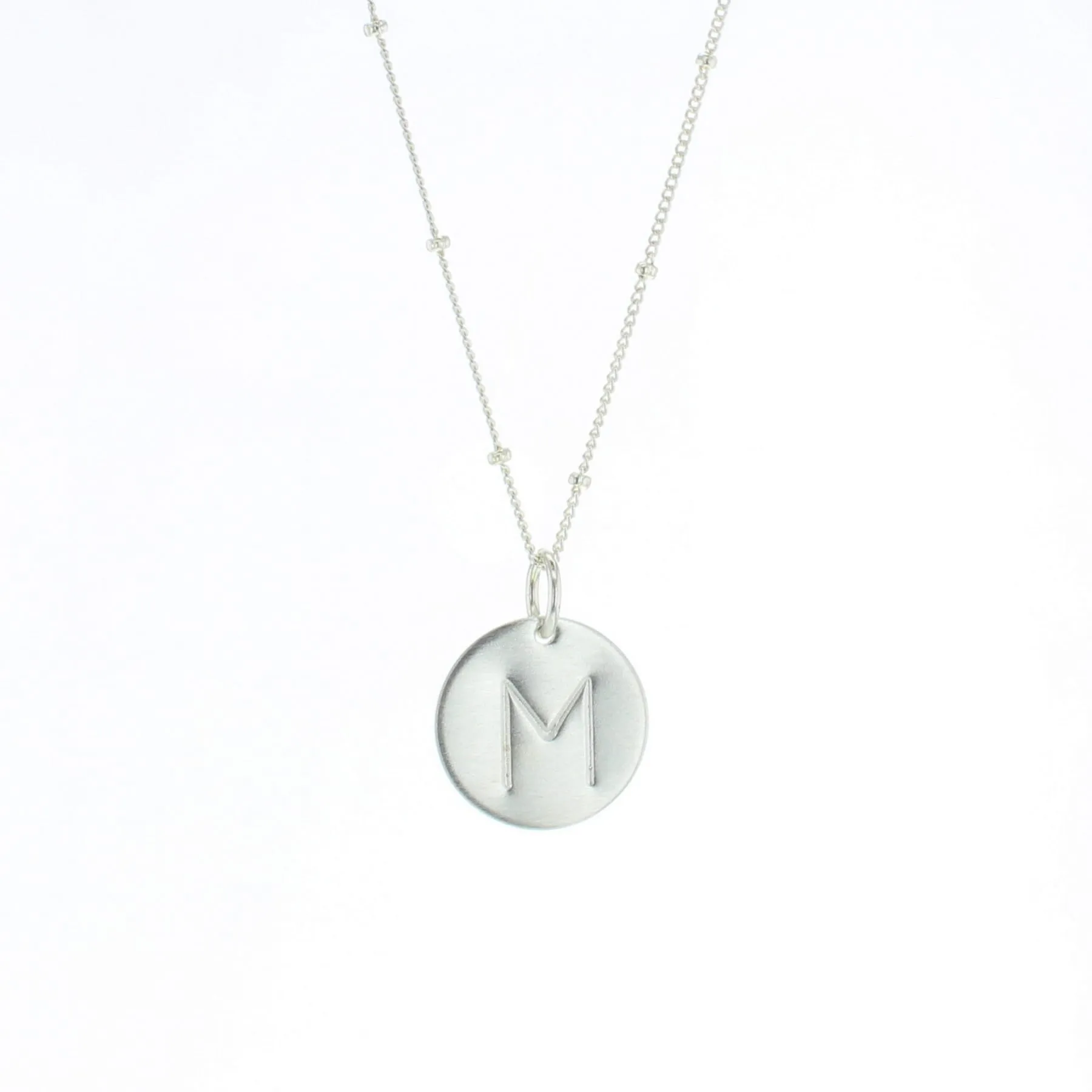 Round Letter Necklace