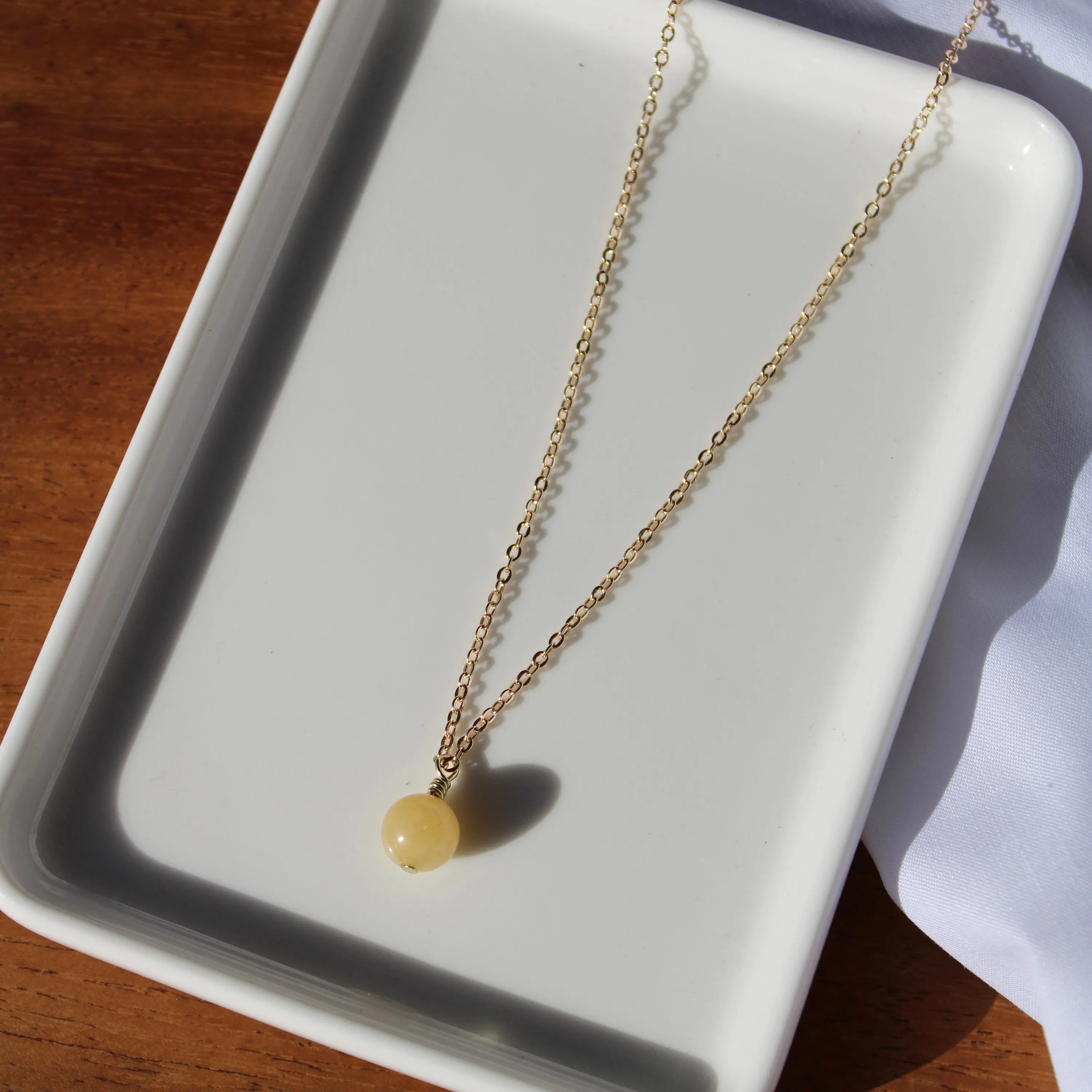 Single Gemstone Necklace