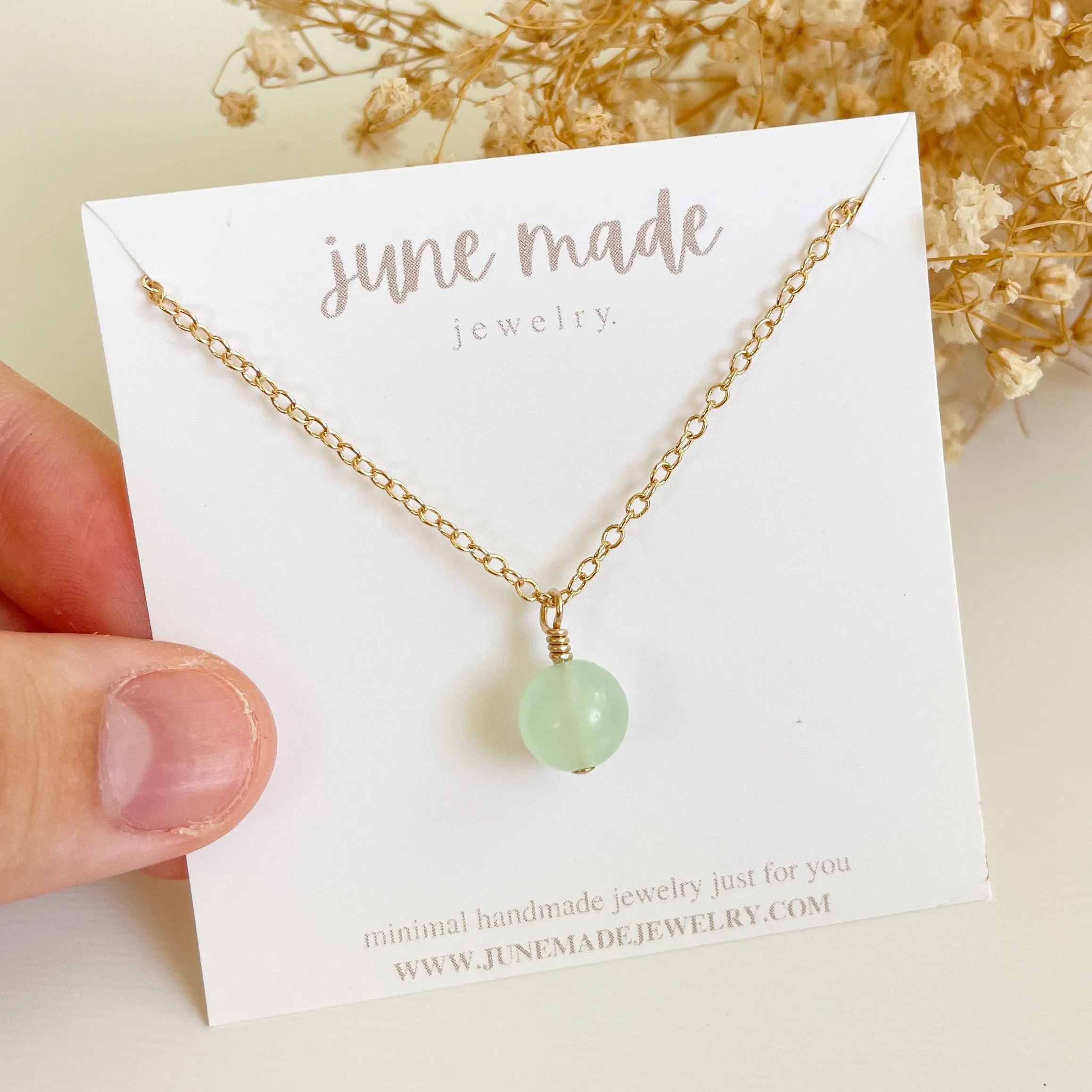 Single Gemstone Necklace