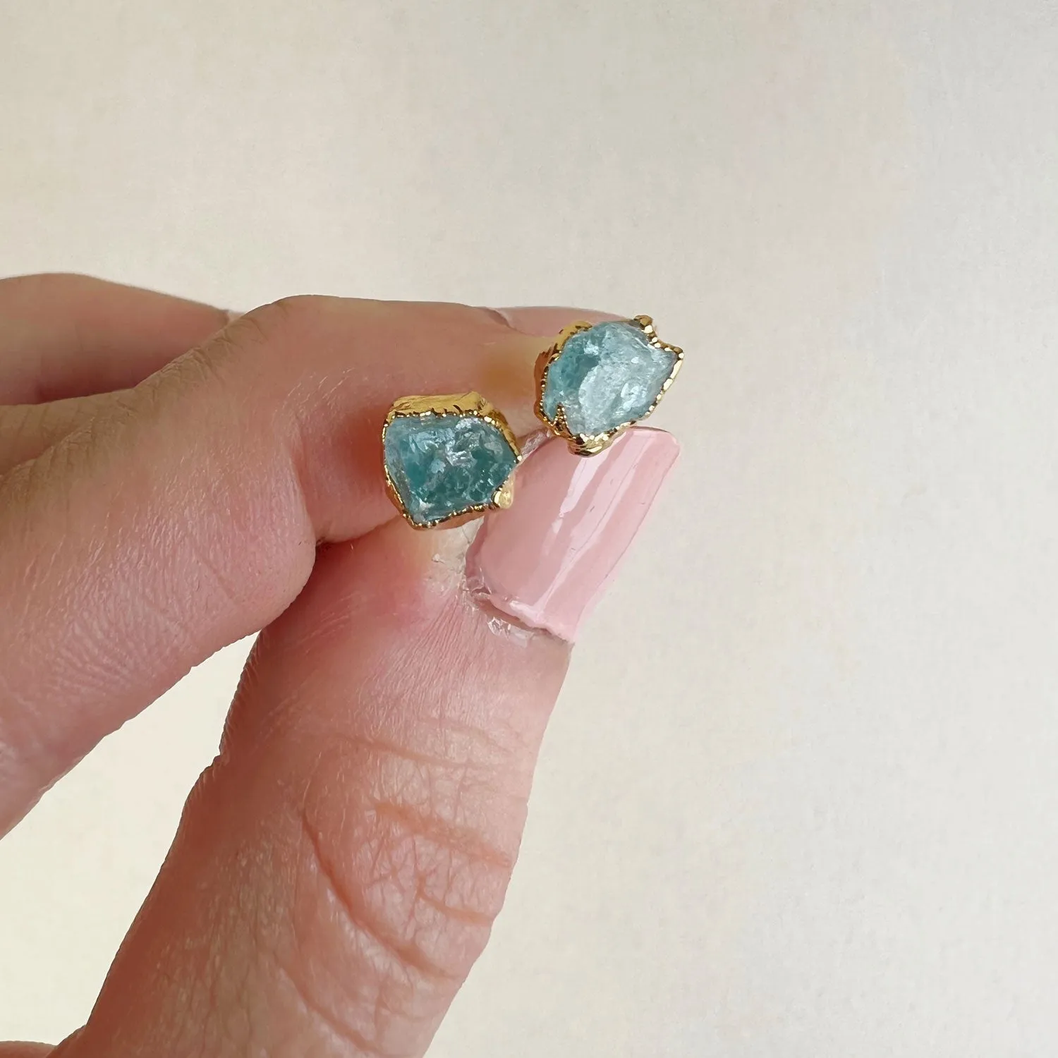 Small Aquamarine Studs SS01