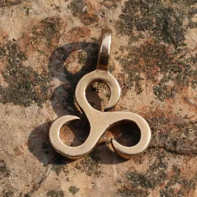 Small Bronze Triskele Pendant