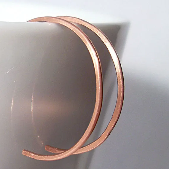 Small Copper Hoop Earrings