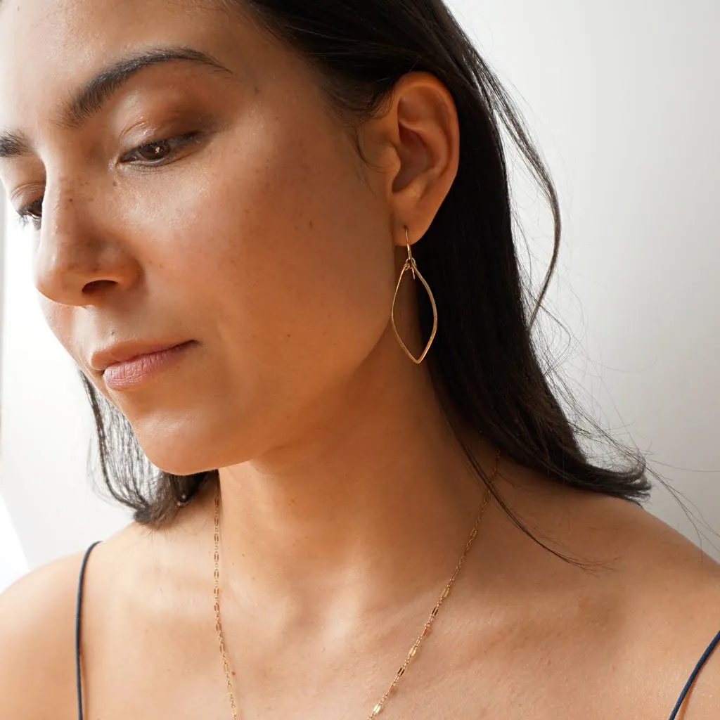 Small Leaf Hoop Earrings all