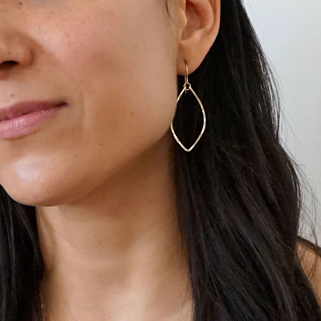 Small Leaf Hoop Earrings all