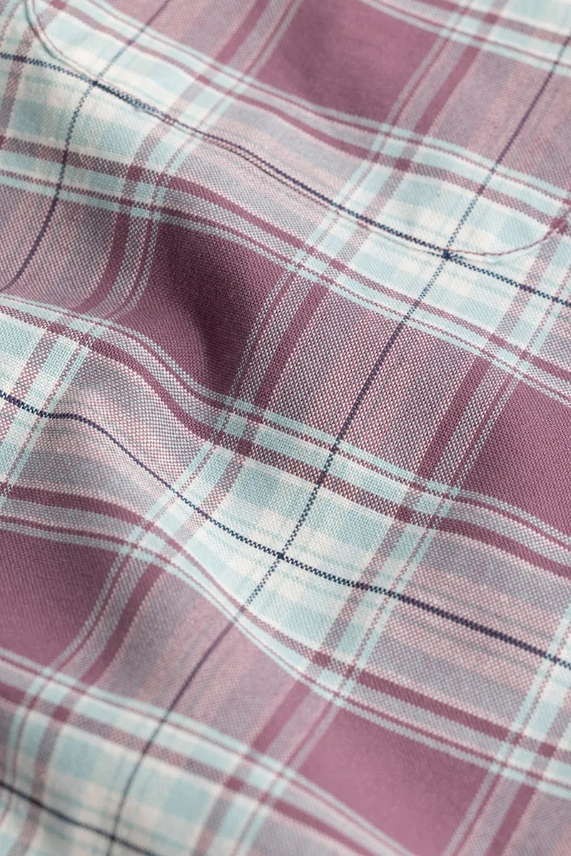 Tartan Square Mauve Checks Shirt