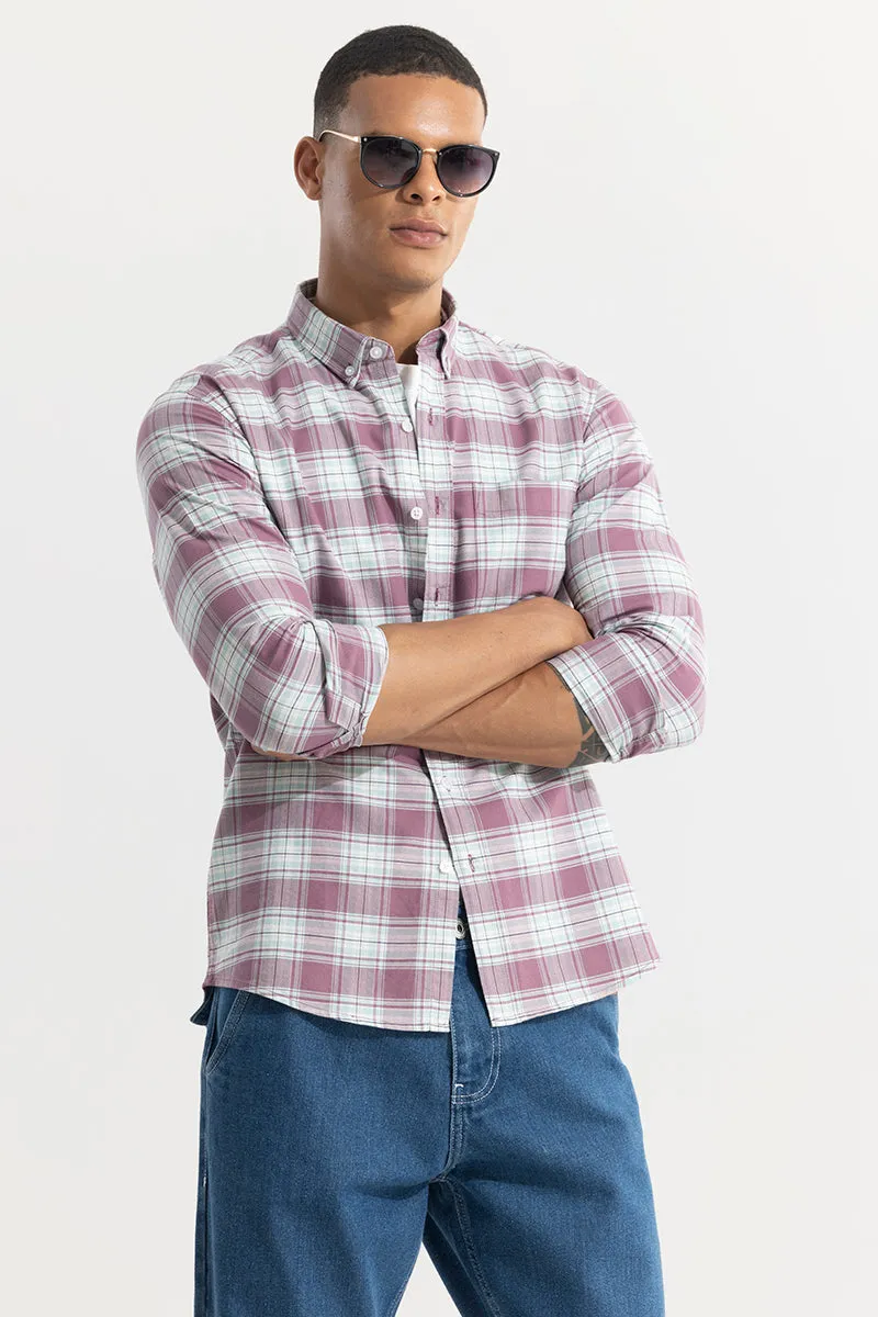 Tartan Square Mauve Checks Shirt