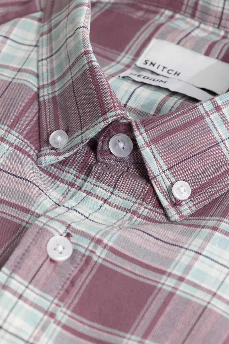 Tartan Square Mauve Checks Shirt