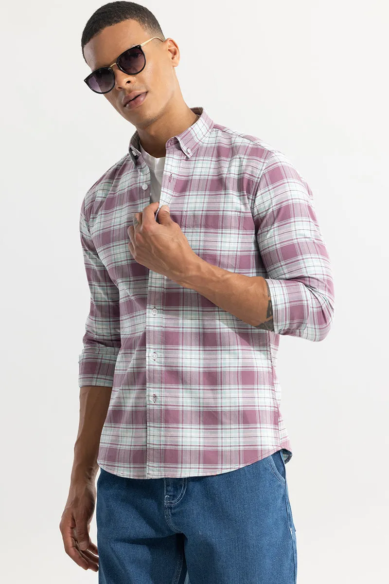 Tartan Square Mauve Checks Shirt